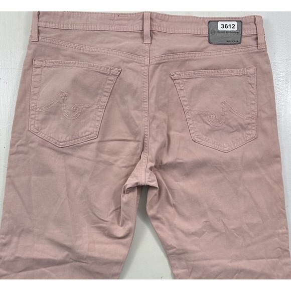AG Adriano Goldschmied Mens The Protege Straight Jeans 36x30 Pink Peach USA Made - Picture 1 of 16